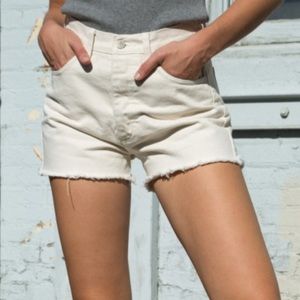 Charlotte cream color jean shorts